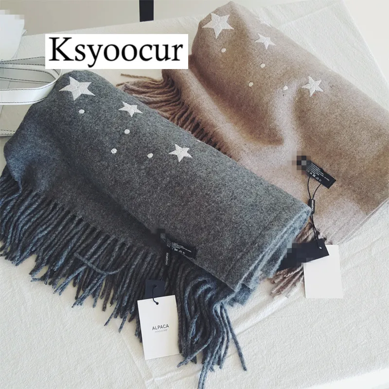 

Size 190*65cm, 2020 New Autumn/Winter Long Section Cashmere Fashion Scarf Women Warm Shawls and Scarves Brand Ksyoocur E13