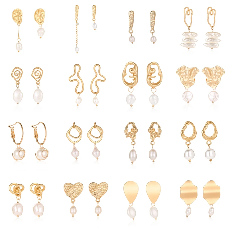 Женские серьги гвоздики с натуральным пресноводным жемчугом|Серьги-подвески| |