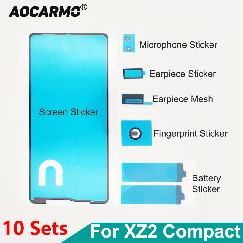 Aocarmo 10 комплектов полный набор клей для Sony Xperia XZ2 Compact Mini XZ2C H8324 ЖК экран дисплей
