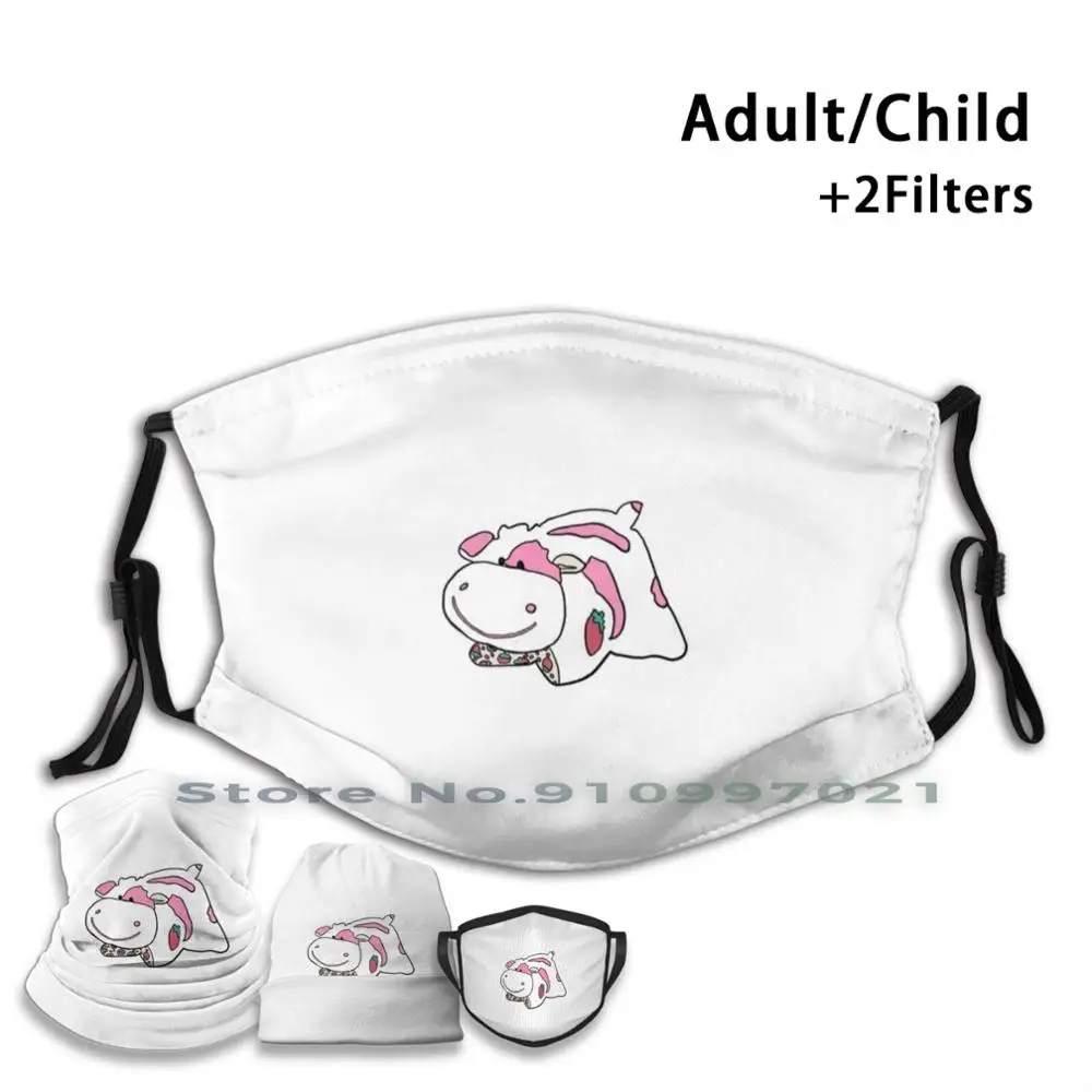 Неодноразовая маска для лица Клубничная корова Pm2.5 фильтры детей и взрослых