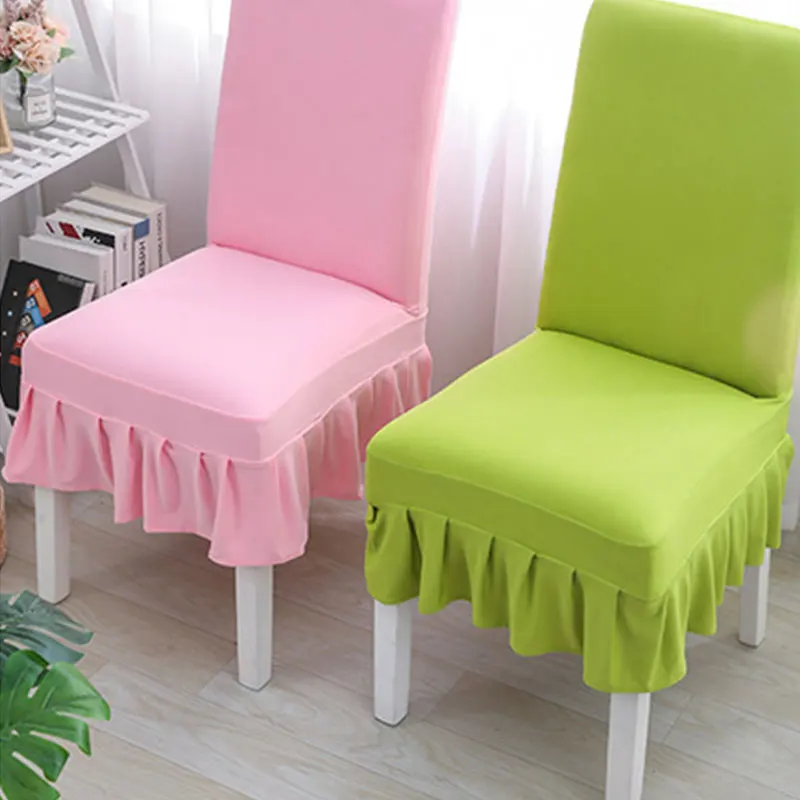 

1pc Chair Covers Spandex Stretch Half Skirt Chair Slipcover Elastic Solid Colors For Restaurant Kitchen Party Dining Room Decor
