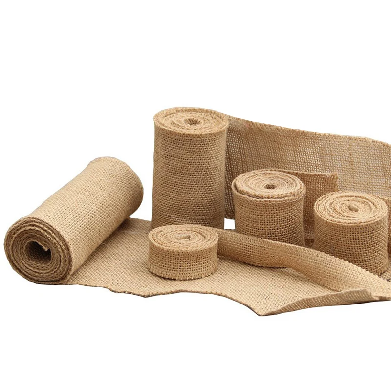 Лента из натуральной джутовой ткани в рулоне 2 м | Дом и сад