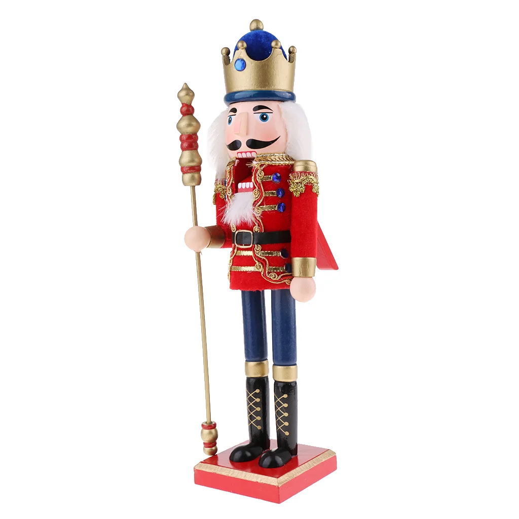 

Prettyia 38/25cm WOODEN HANDPAINTED NUTCRACKER SOLDIER Christmas DECOR ORNAMENT