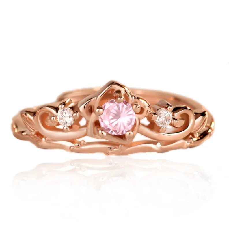 

Кольцо фея Мори из стерлингового серебра 925 пробы, розовое золото 18 карат, складное, кольцо, бижутерия ручной работы подарок, кольцо с брилли...