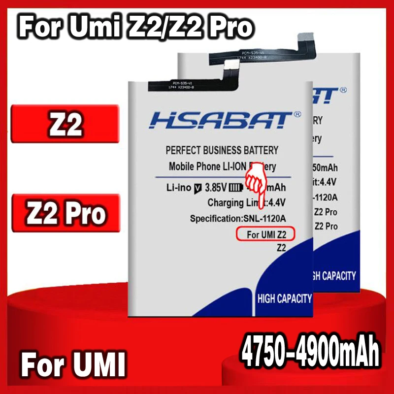 Аккумулятор HSABAT 4750 мАч 4900 для UMI Z2 UMIDIGI Pro|Аккумуляторы мобильных телефонов| |