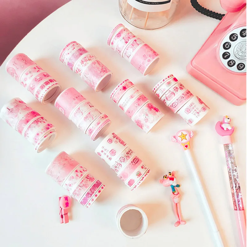 10 шт./компл. Kawaii Cat клейкая лента милый веселый лента Washi голубого океана декоративная клейкая лента для Скрапбукинг DIY Фотоальбом