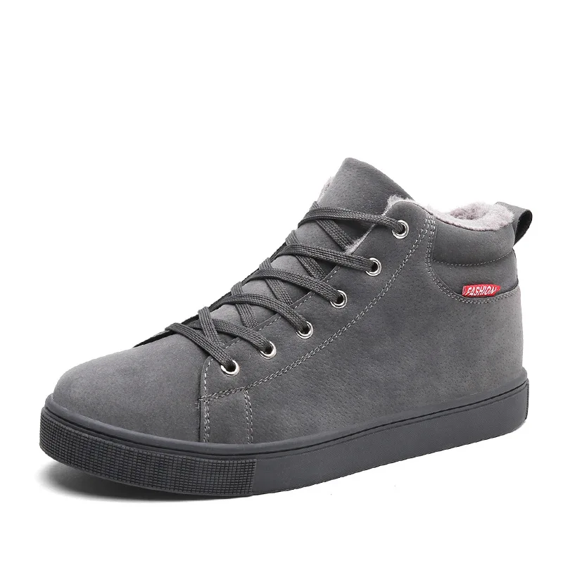 Gray Reetene/Модная очень теплая обувь; мужские зимние мужские ботинки; Новинка года; Зимняя мужская обувь; высококачественные мужские ботинки на меху - Цвет: Gray