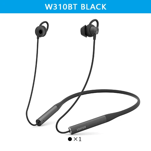 W310BT Black EDIFIER W310BT наушники Bluetooth V4.2 до 8,5 часов воспроизведения IPX5 водонепроницаемые магнитные наушники Вибрация входящего вызова - Цвет: W310BT Black