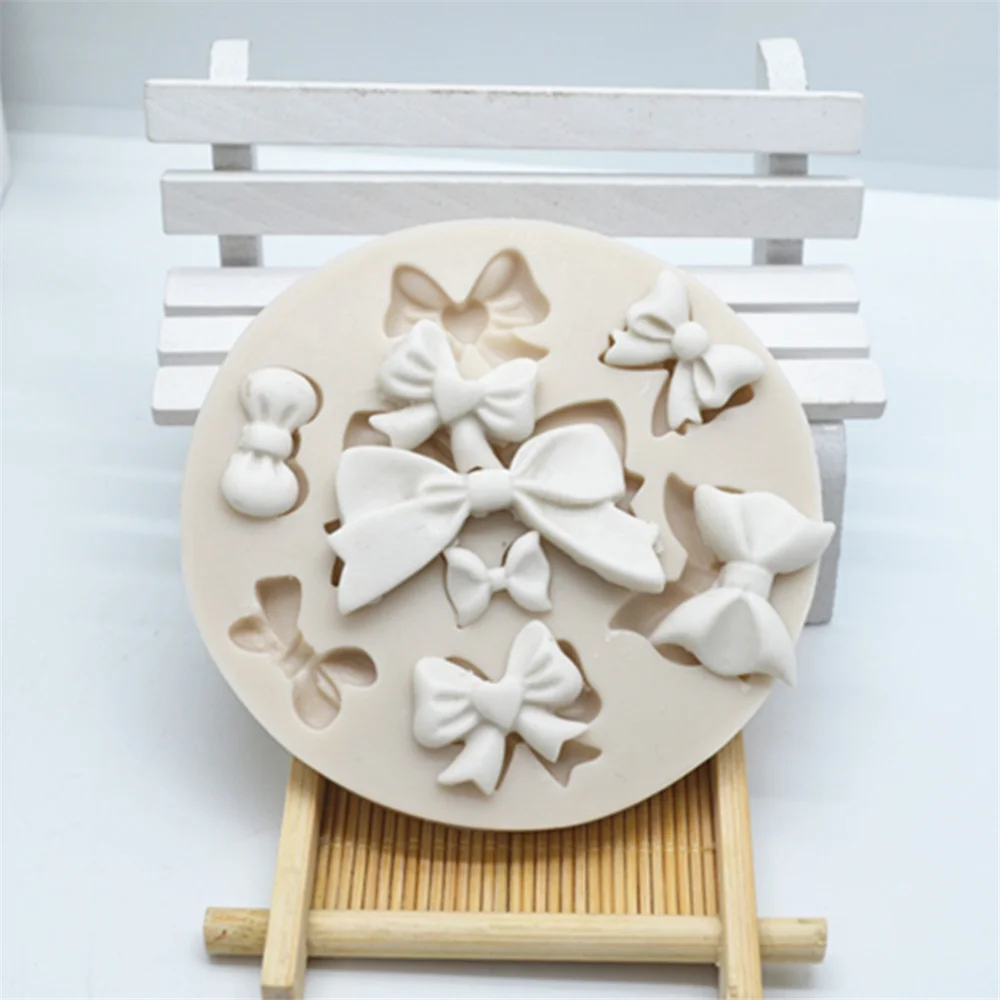 Luyou 1 шт. бантики смолы силиконовые формы Fondant (сахарная) прессформ торта украшения