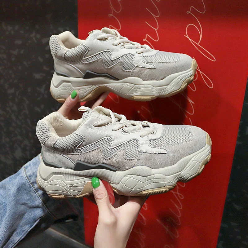 Женская обувь Сезон весна Модная на толстой подошве Прямая поставка Дышащие