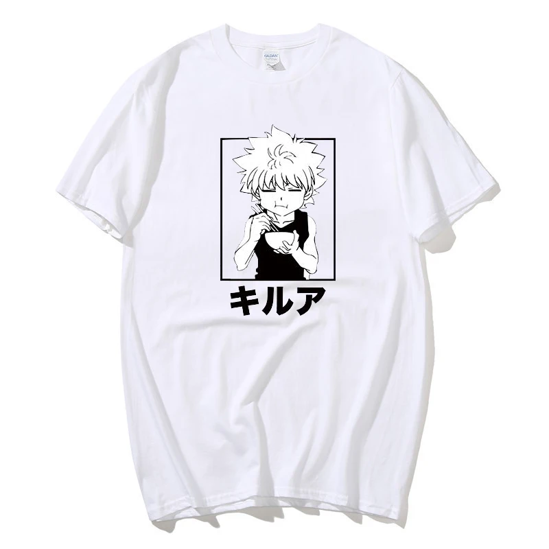 

Популярный Топ Hunter X Hunter Killua с круглым вырезом, футболки, футболки с принтом «очень странные дела», оригинальный Топ