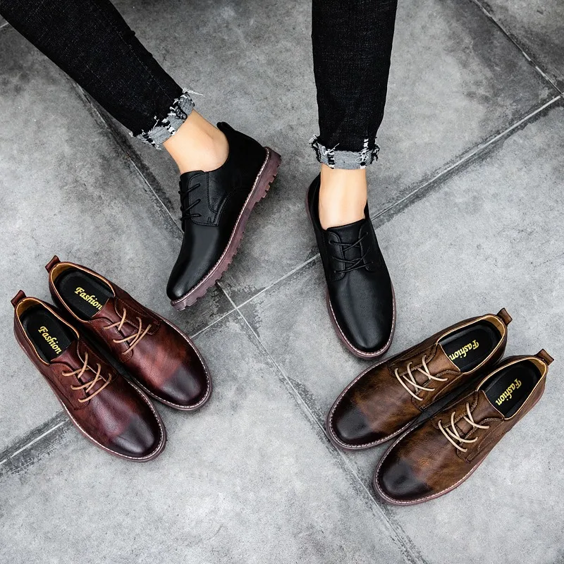 

Sneakers Men 2020 Zapatos Casuales Para Hombre De Cuero Sneakers Male Men's Leather Casual Shoes Mens Slip On Sports Work