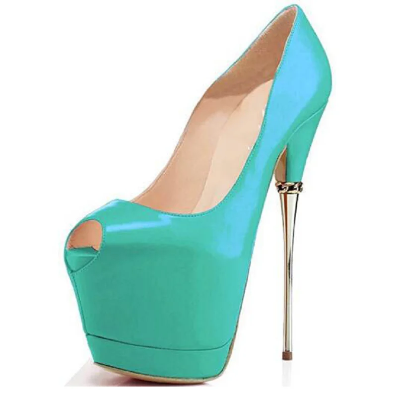 Оригинальные женские туфли лодочки модные с открытым носком на металлической