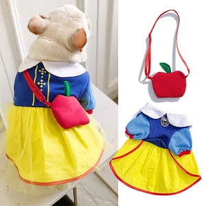 Dog Dress Clothes Summer Thin Skirt Cat Cute Princess Pettiskirt Rabbit Teddy Bichon Snow White Pet Party Festival Vestidos