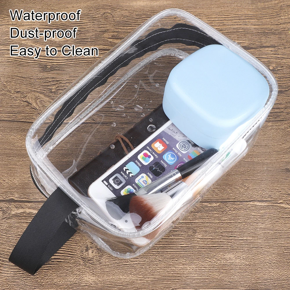 Дорожные прозрачные косметички из ПВХ на молнии портативная Водонепроницаемая