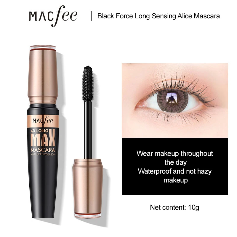 

MACFEE Black Force Slimming Mascara Thick Curling Waterproof Sweat-proof And Not Easy To Smudge Black Mascara