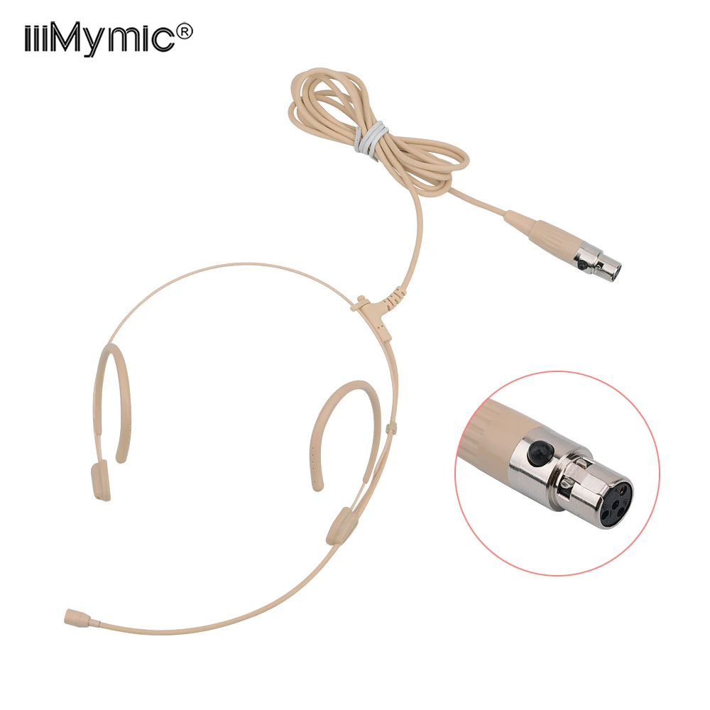 Versão de Atualização Ta4f para Shure Electret Condensador Headworn Fone Ouvido Microfone Dupla Orelha Pendurado 4 Pinos Xlr Pacote Corpo Cabo Grosso