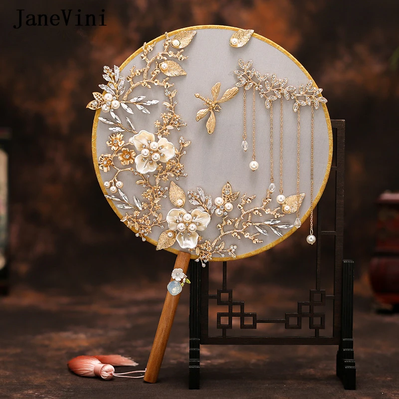 Роскошные букеты из бисера jaevini в китайском стиле золотые свадебные веер ручной