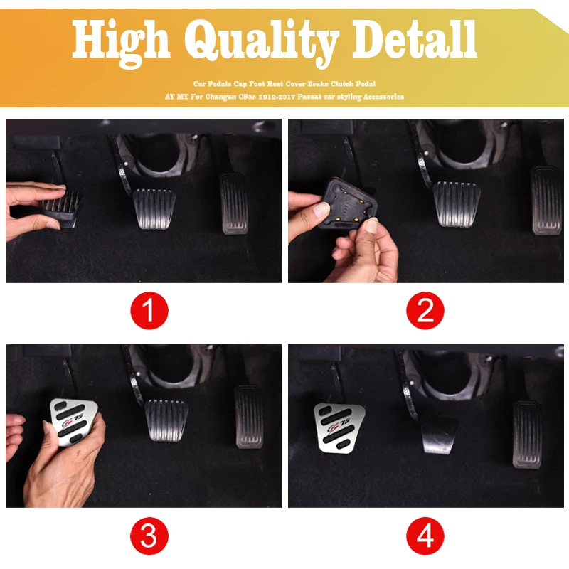 Авто ускоритель педаль тормоза сцепления ног педали накладка на MT для Changan CS35 2012