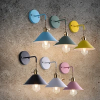 nordic simplicity led e27 macarons colorful wall light home improvement bed study bedside aisle foyer children room wall lamp