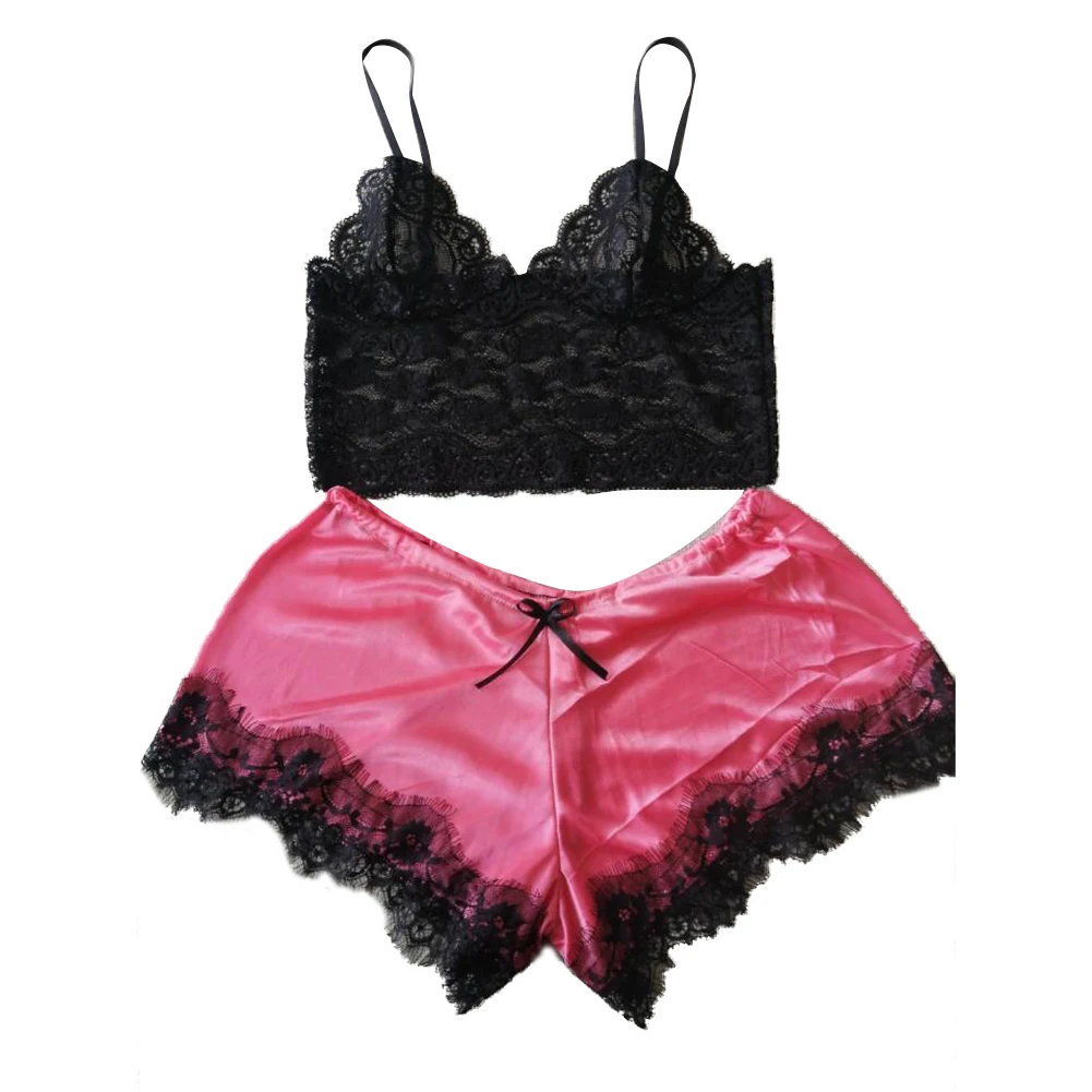 Сексуальное женское белье пижамы для женщин кружевной пижамный комплект с