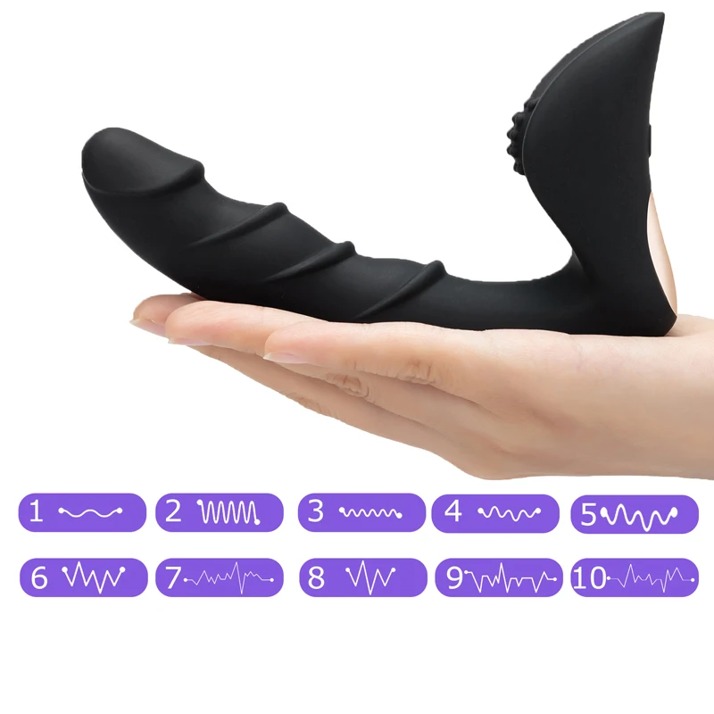 Handheld Rechargeable Electric Massager with Remote Control Waterproof Cordless Vibrating Stimulator Plug 10 Vibration Mode |