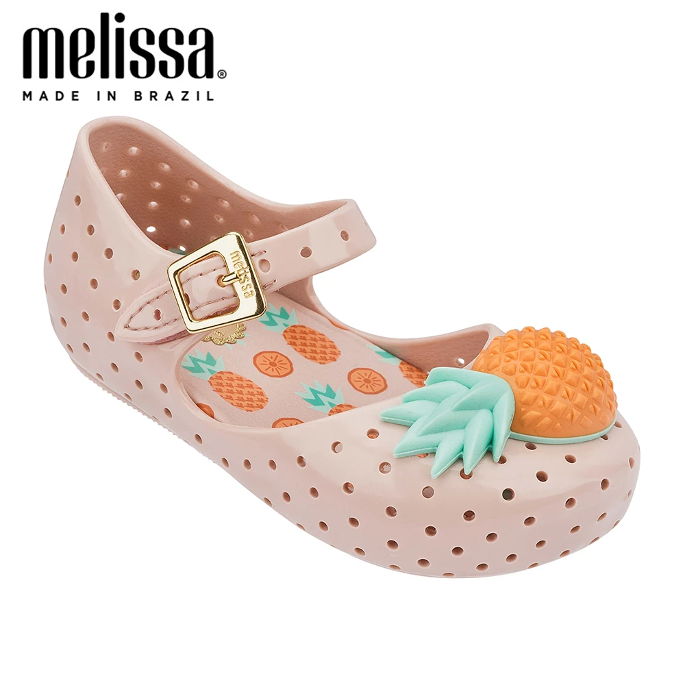 Мини Melissa Furadinha VII желеобразная обувь с ананасом для девочек летняя сандалии
