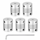 5 шт. 5 мм x 8 мм алюминиевая Гибкая муфта вала OD 19 мм x L25 мм чпу шаговый муфта мотора разъем