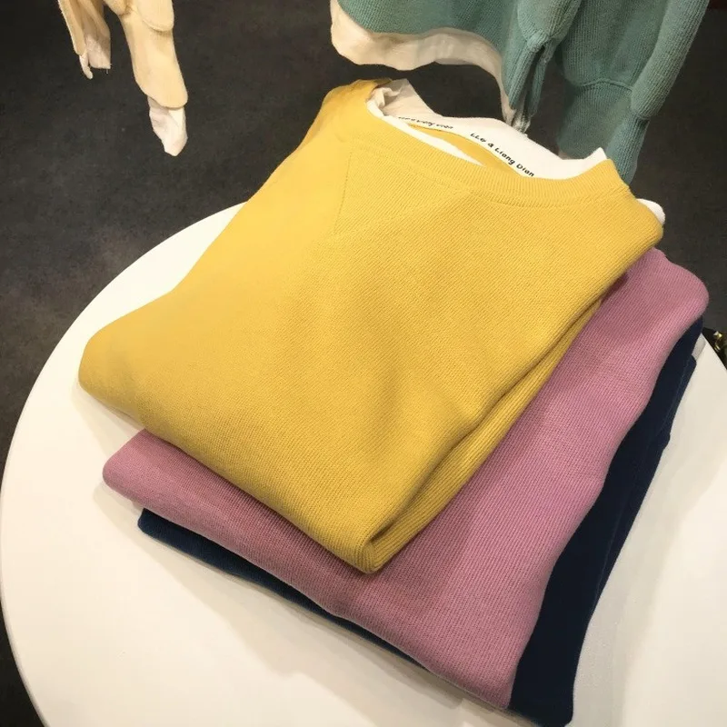 Свитшот женский оверсайз с круглым вырезом пальто свитшот из двух предметов в