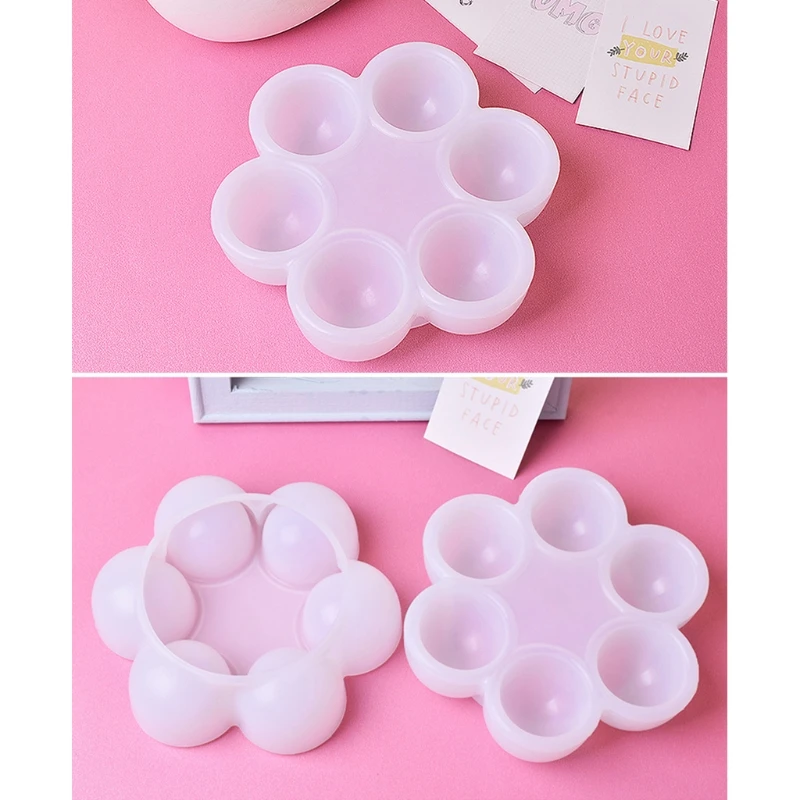 

6 Holes Eggs Storage Box Epoxy Resin Mold Jewelry Earrings Organizer Case Silicone Mould DIY Crafts Ornaments Casting Tools