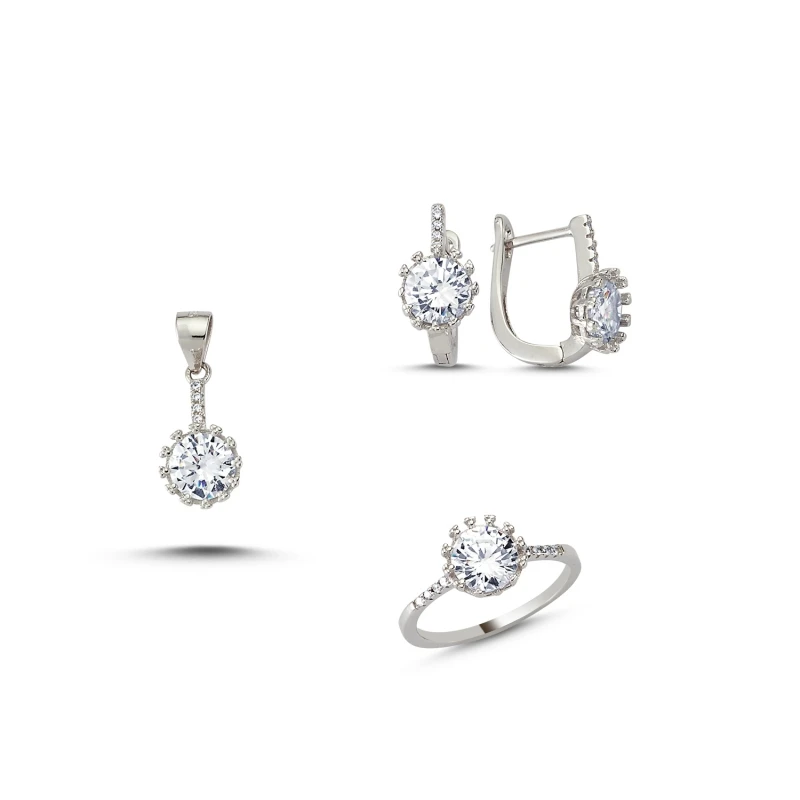 

Silverlina Silver Zircon Stone Set
