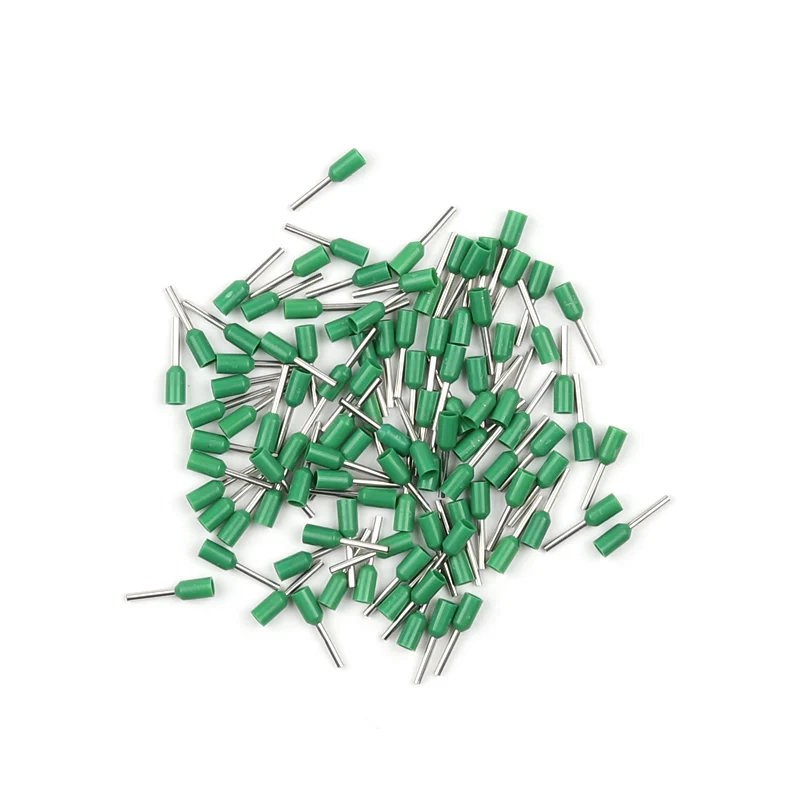 Green 100 шт. E6010 E6012 E6018 Изолированные Наконечники клеммный блок конец шнура мобильное радио VHF обжимной концевик для 6mm2, 10 AWG - Цвет: Green