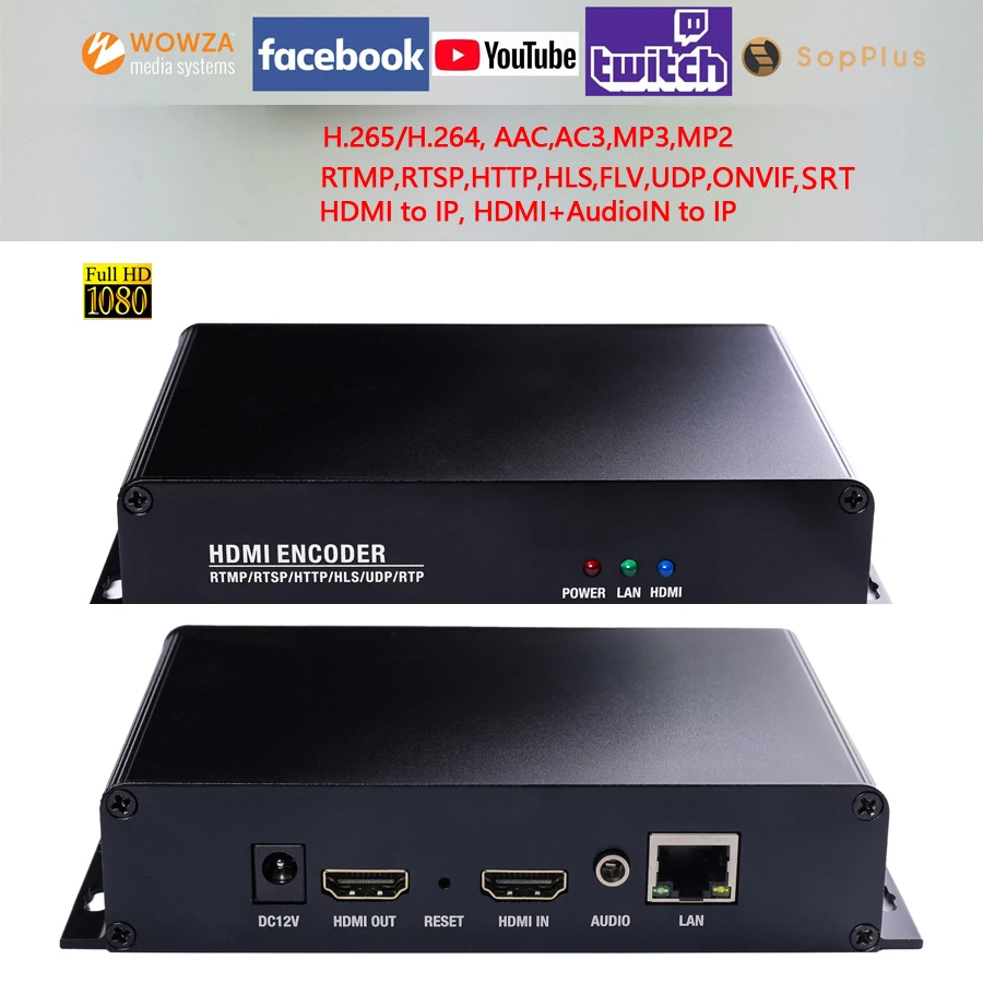 Дешево Видеокодер HDMI-IP H.265/H.264 с контуром HDMI от HTTP RTSP RTMP/RTMPS UDP SRT ONVIF Pаспродажа Видеокодер HDMI-IP H.265/H.264 с контуром HDMI от HTTP RTSP RTMP/RTMPS UDP SRT ONVIF