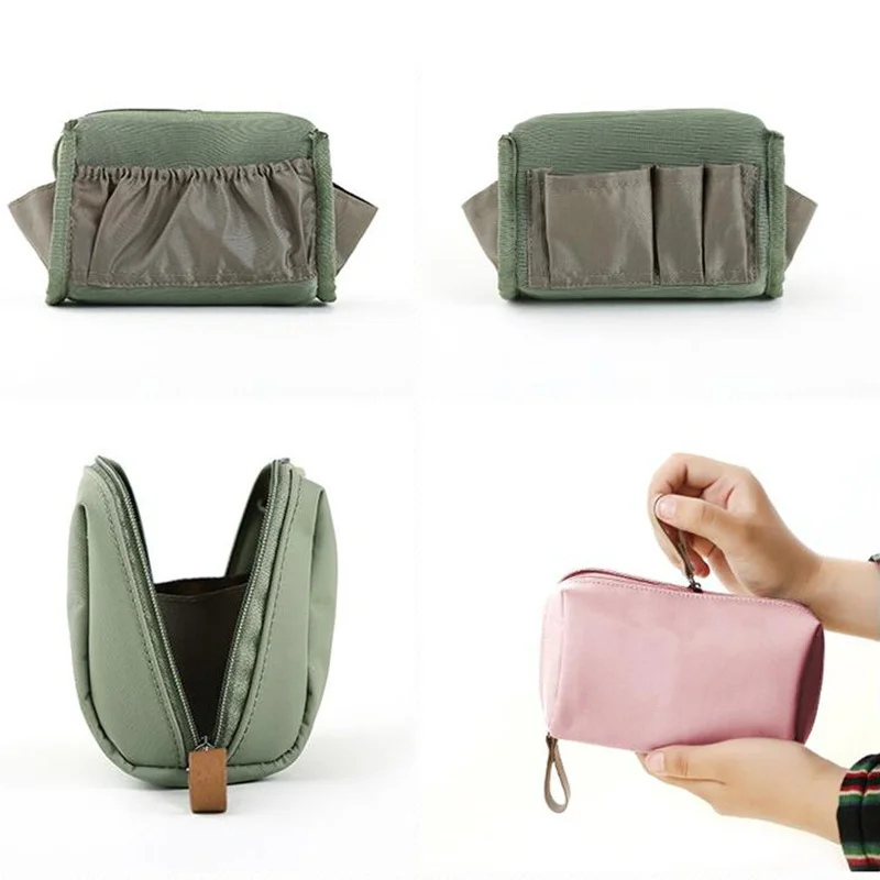 Новинка 2021 женская косметичка однотонная в Корейском стиле сумка для макияжа