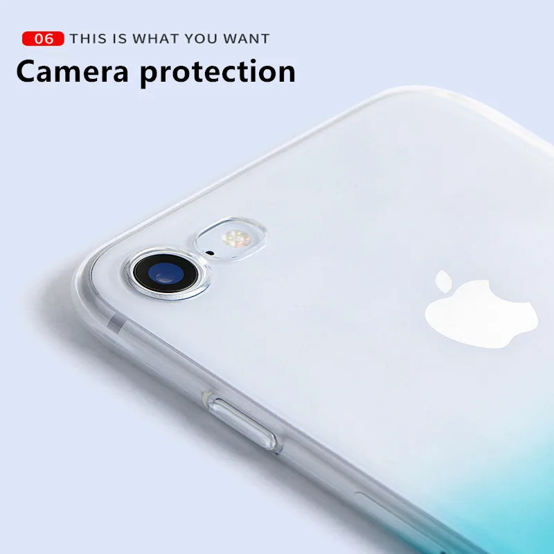 Противоударный силиконовый чехол из ТПУ для телефона iPhone 8 7 6 6S Plus X XS XR Max