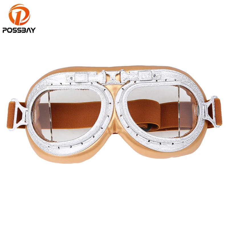 Медные мотоциклетные очки POSSBAY для Кафе Racer Moto велосипедные шлемы катание на