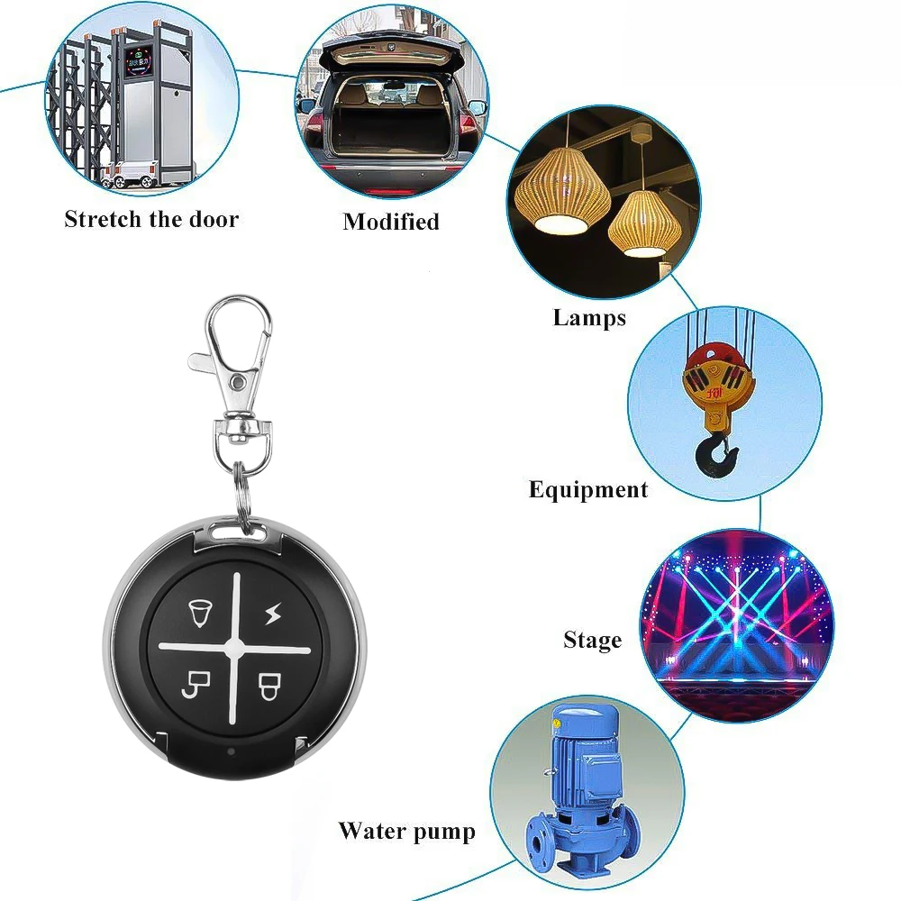 kebidu 433mhz 4 Button Clone Cloning Copy Electric Garage Door Remote Control Duplicator Key | Электроника