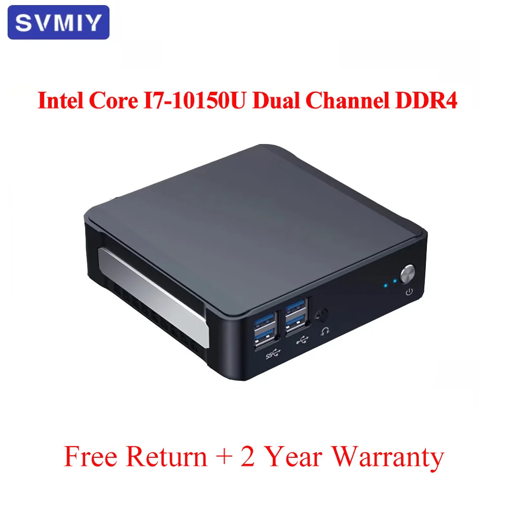 Мини ПК Intel Core i7 10510U i5 10210U двухканальный DDR4 Nvme SSD Windows 10 игровой настольный