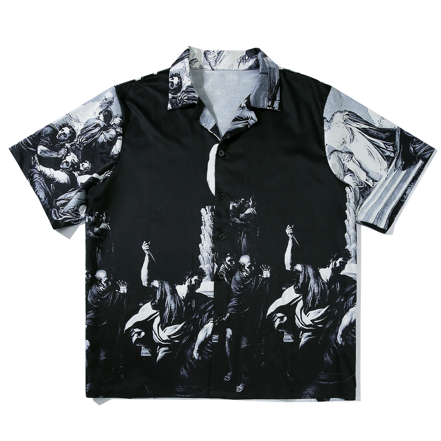 LACIBLE древняя живопись для мальчиков футболка с принтом мужчин Harajuku модные