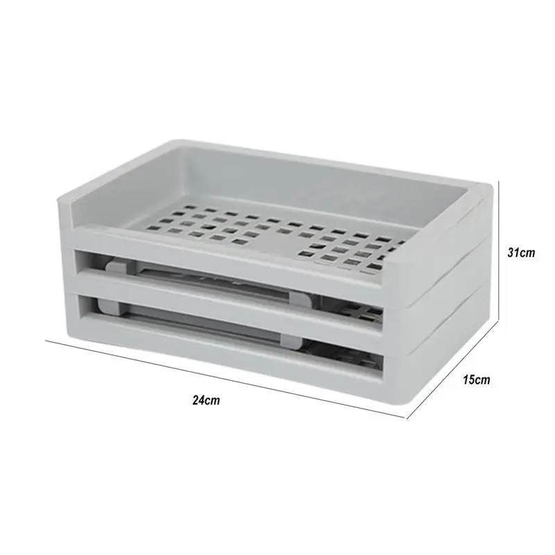 

Desktop Storage Rack Double Layer Simple Table Organizer Shelf Desk Accessories Holder Office School Bedroom Kitchen