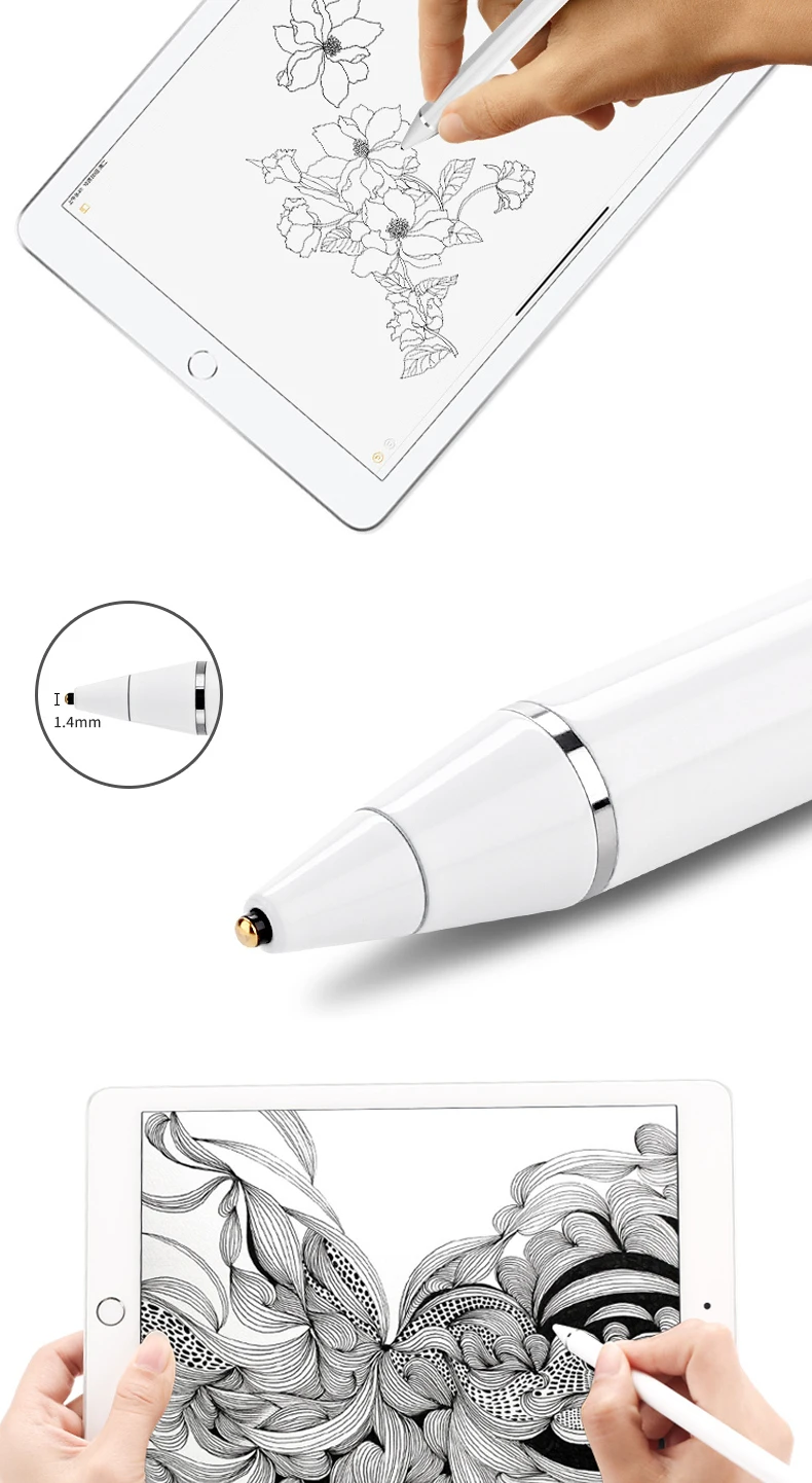 Сенсорная ручка для Apple iPad Pro 9,7 10,5 11 12,9 mini 4 5 Air 2 3 умная емкость карандаш для iPhone huawei Xiaomi samsung планшет