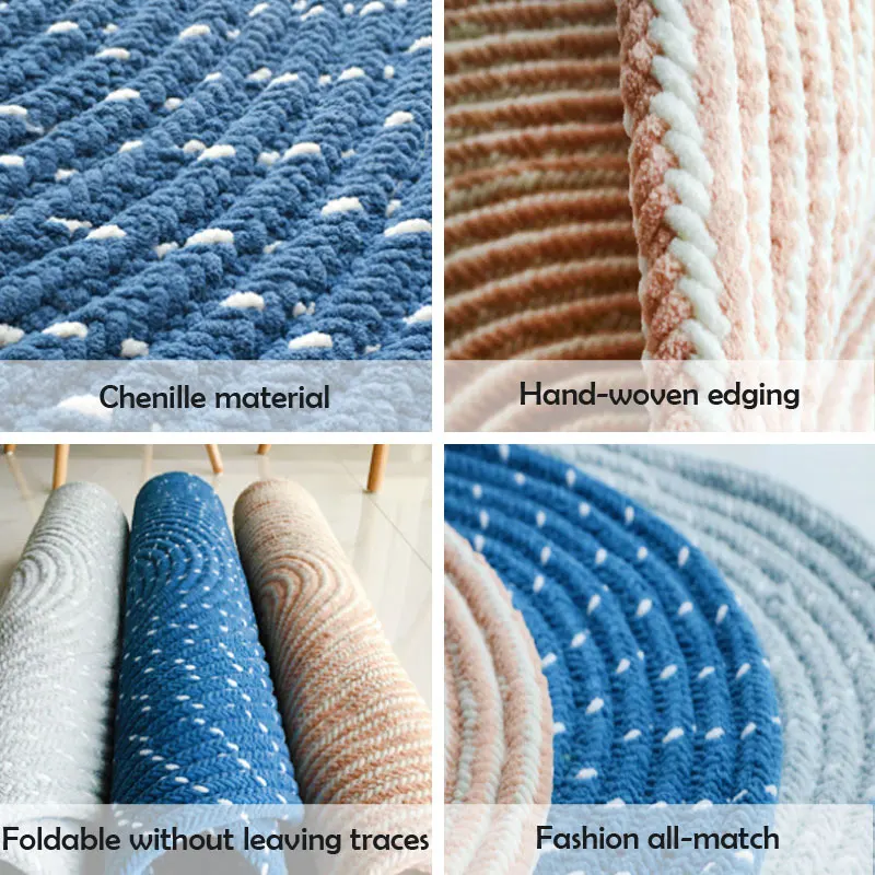 rope woven round rug bedroom living room carpet room decor bath mat coffee table carpets washable floor floor mat computer chair free global shipping