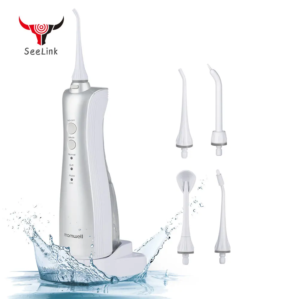 

Portable Dental Water Flosser Calculus Oral Irrigators With USB Inductive Rechargeable Water Jet Floss Waterproof Teeth Cleaner
