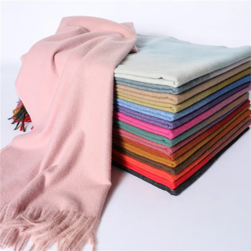 Зимний шарф градиентного цвета женские толстые теплые шарфы на шею женское