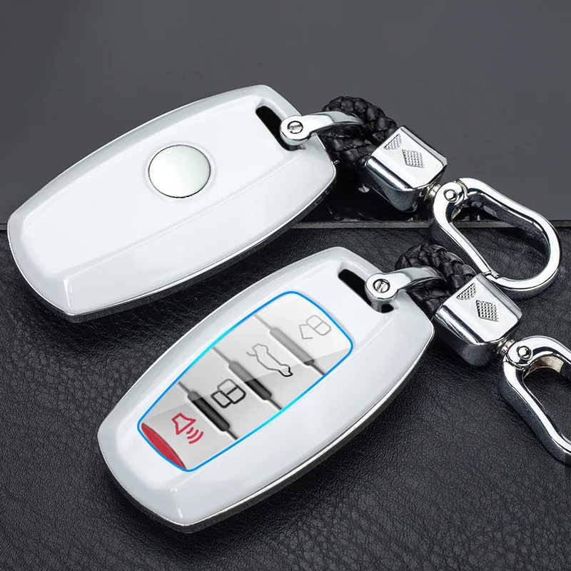 

Carbon fiber ABS Car Key Case For Great Wall Haval H6 Coupe F7 F7X 2018 2019 Smart Remote Fob Cover Protector Auto Accessories