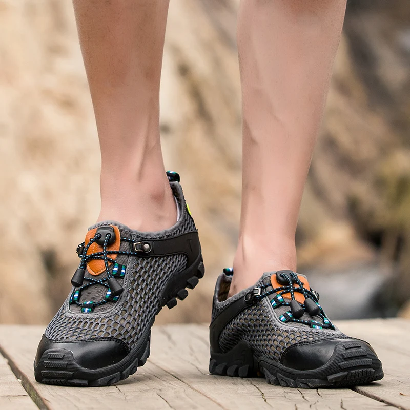 

Men Outdoor Hiking Shoes Male Upstream Shoes 2021 Summer Spring Shoes Men's Quick Dry Sneakers Anti-slippery Trekking Shoes