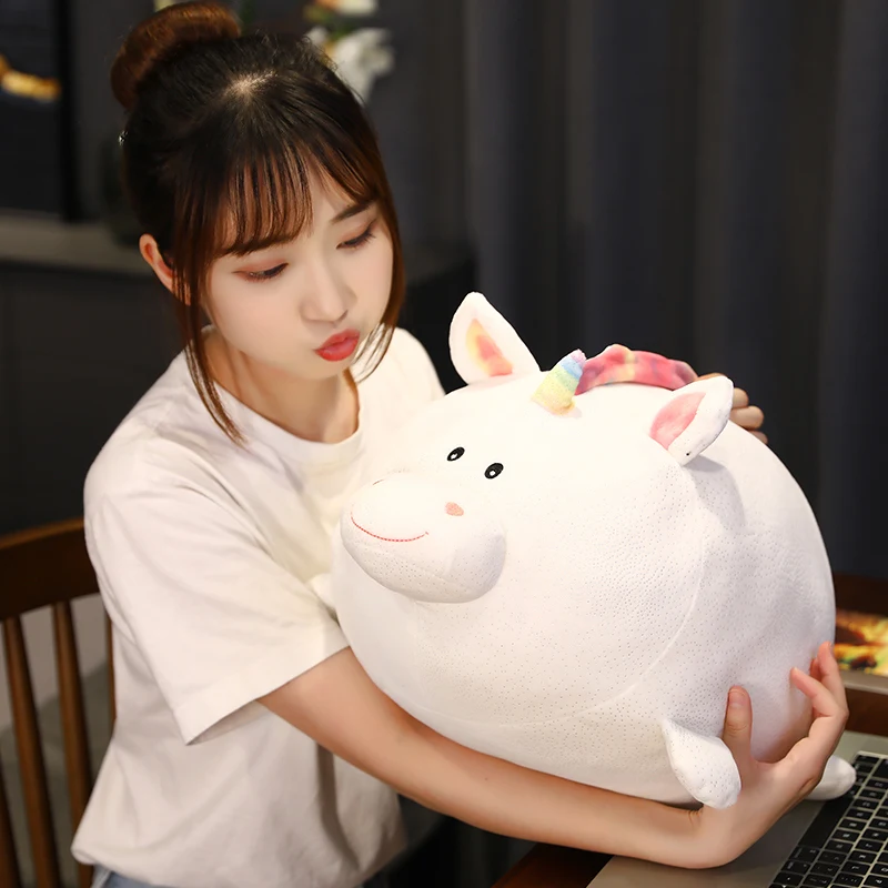 New Animal Pillow Plush Toys Comfortable Appease Cushion Fat Unicorn cat Soft Round Pillow For Baby Child birthday Gifts images - 6