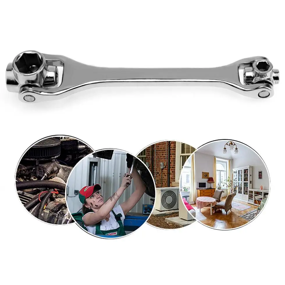 

Universal Household Socket Wrench 8mm-21mm 8 In 1 Spanner Key Multi Tool Repair Kit Hand Tools Herramientas Ferramentas