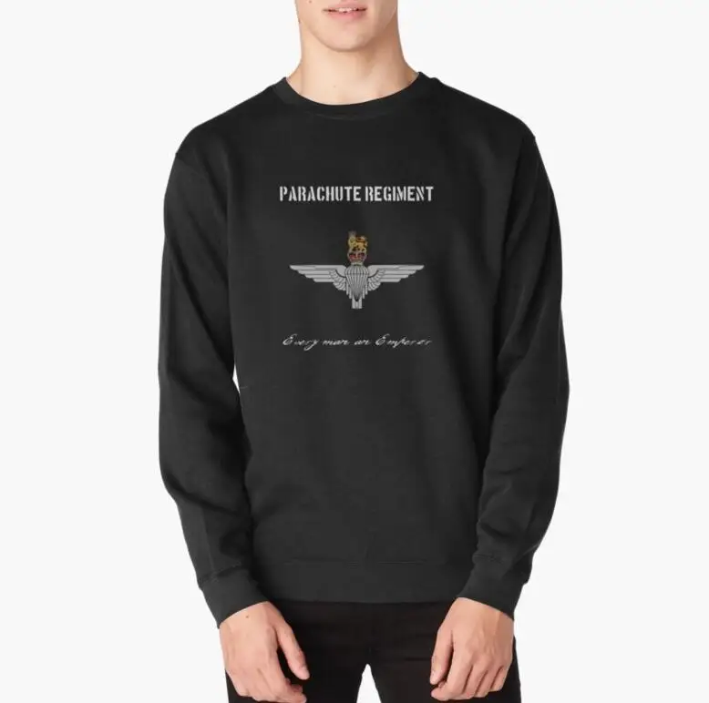 

Parachute Regiment (UK - No Flag) "Every Man An Emperor" Men Pullover Sweatshirt Full Casual Autumn and Winter Sweatshirt