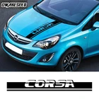Наклейка на капот автомобиля VAUXHALL Opel Corsa c e d, декоративные виниловые наклейки на крышку автомобильного двигателя, спортивные полосы, стильные аксессуары